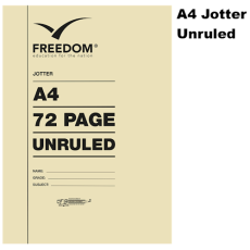 Freedom 72 pages A4 Jotters Unruled
